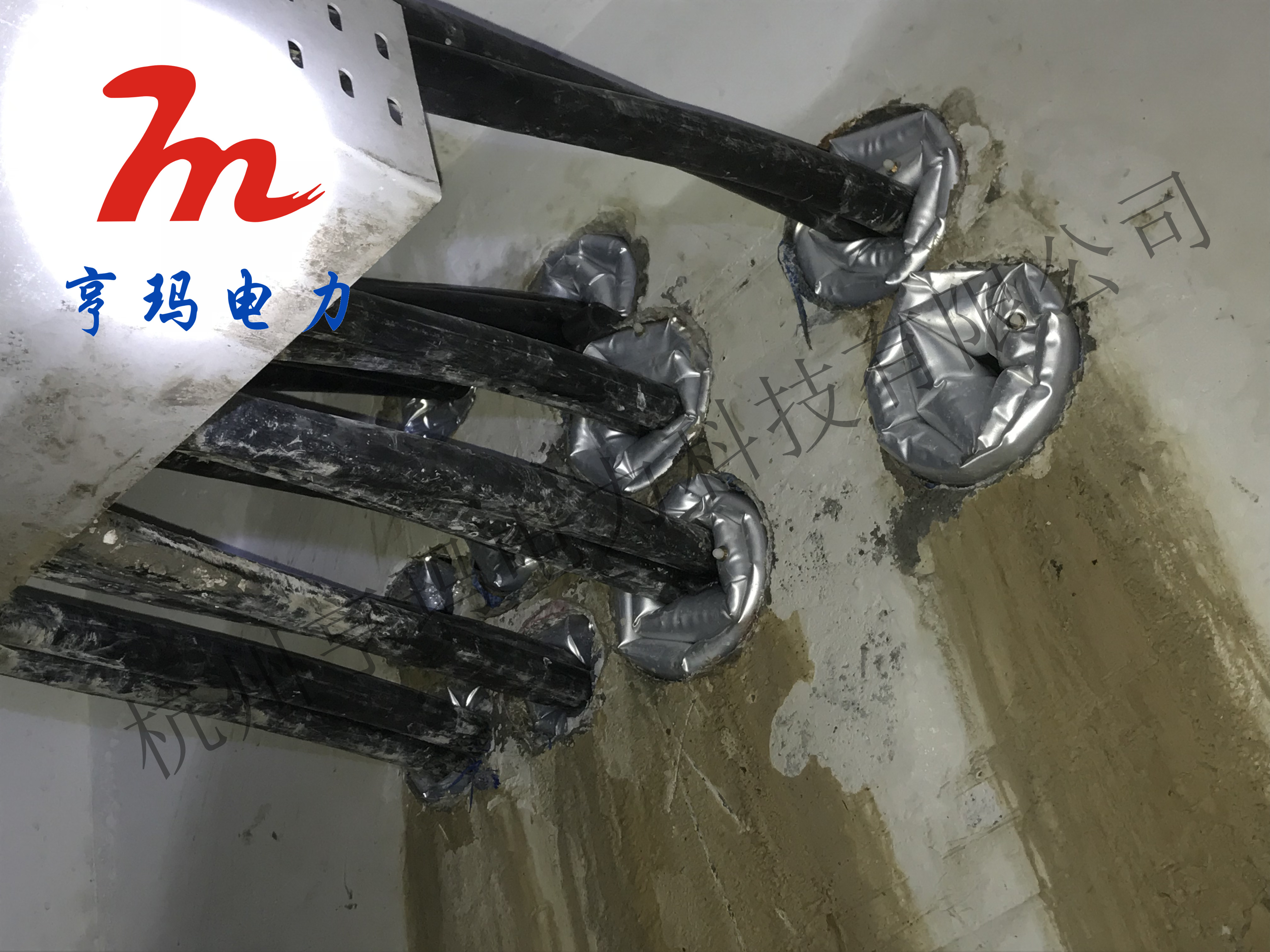 扬州宝应小区穿墙线缆管道封堵案例
