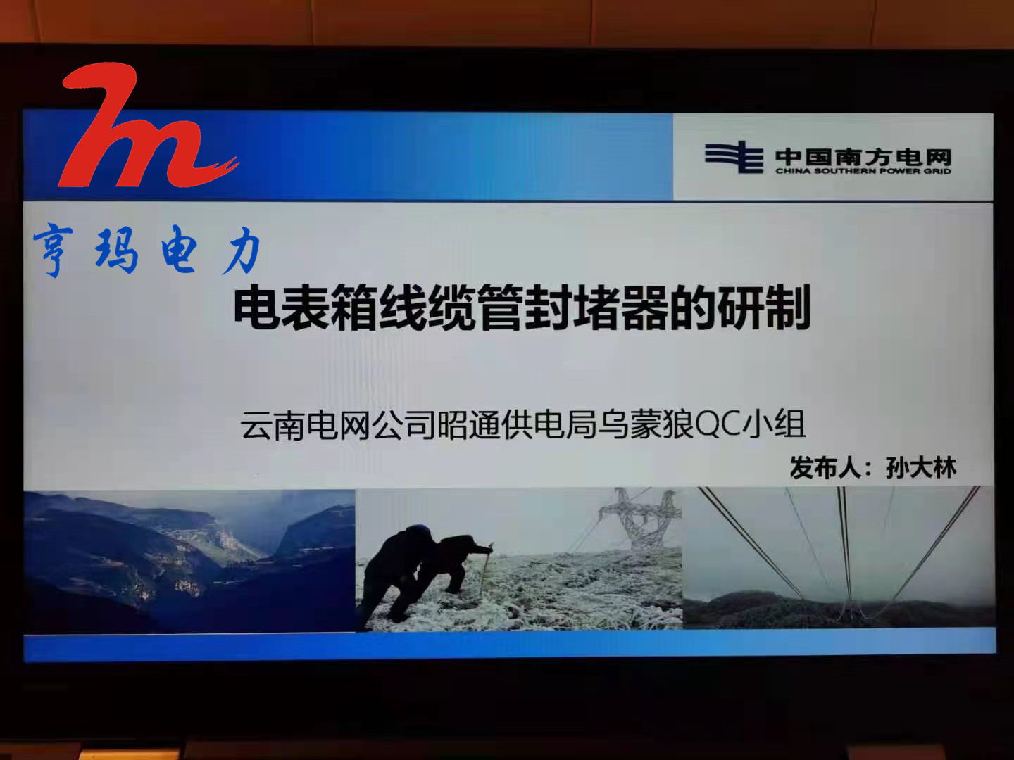 祝贺表箱封堵器成功载入中国南方电网平台