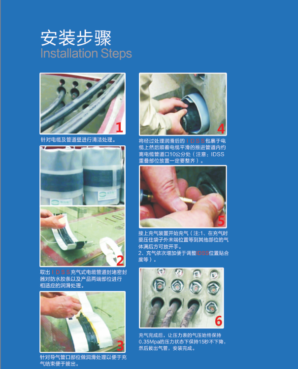 充气式电缆封堵装置